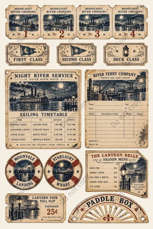 Ferry Paddle Steamer Ephemera