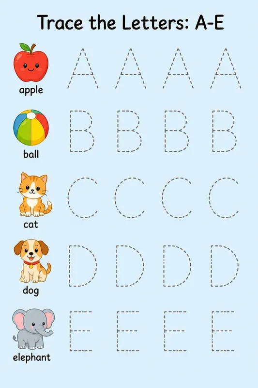 Letter Number Tracing Generator