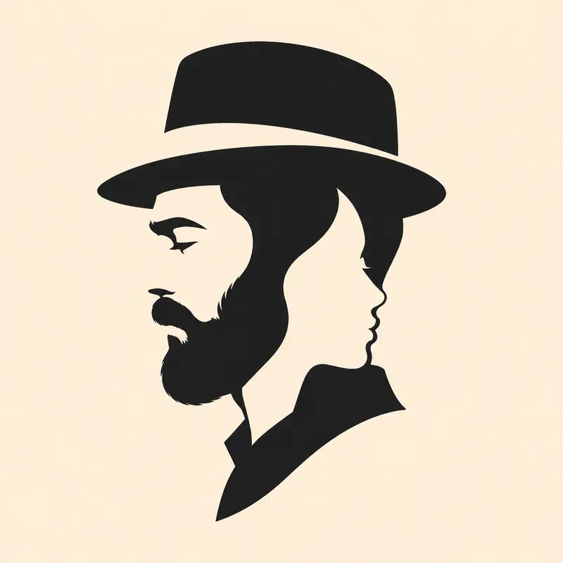 Minimalist Dual Face Vector Art