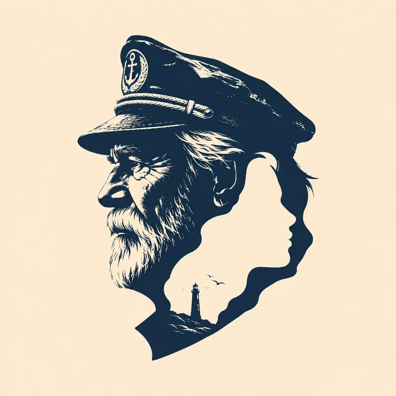 Minimalist Dual Face Vector Art