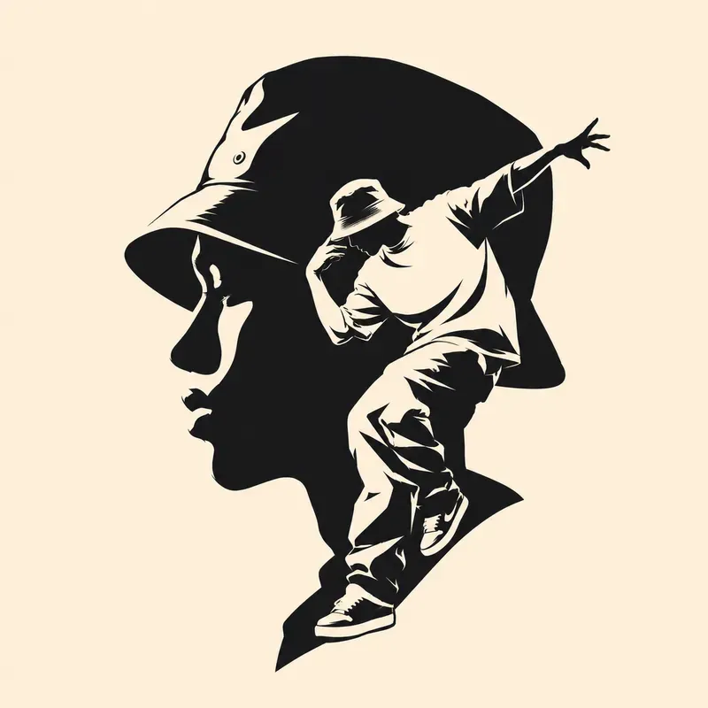 Minimalist Dual Face Vector Art