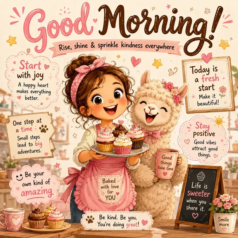 Whimsical Good Morning Joy Posters