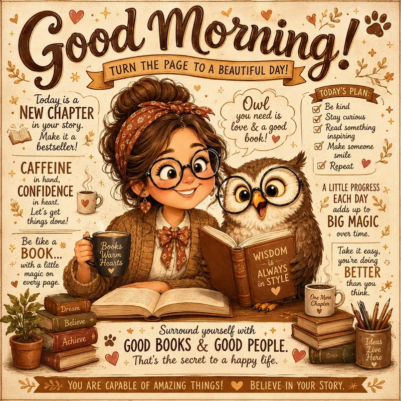 Whimsical Good Morning Joy Posters