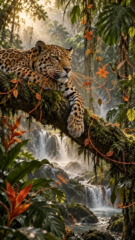 Ethereal Jungle Lives With Orange Threads