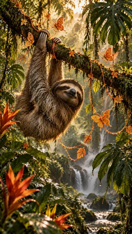 Ethereal Jungle Lives With Orange Threads