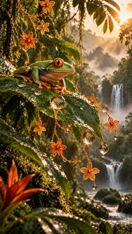 Ethereal Jungle Lives With Orange Threads
