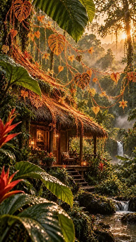 Ethereal Jungle Lives With Orange Threads