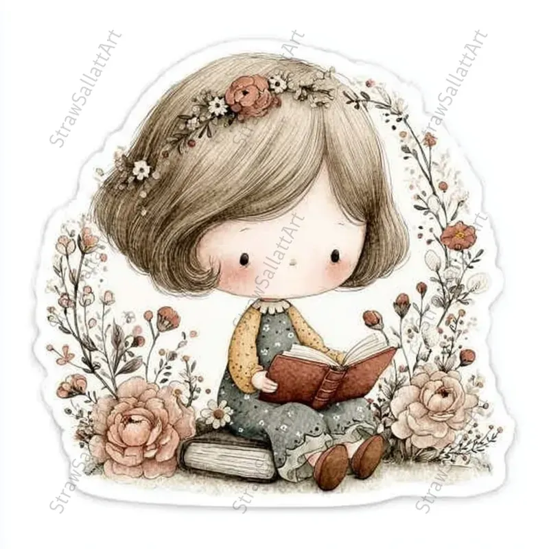 Romantic Cottage Peony Stickers Clipart