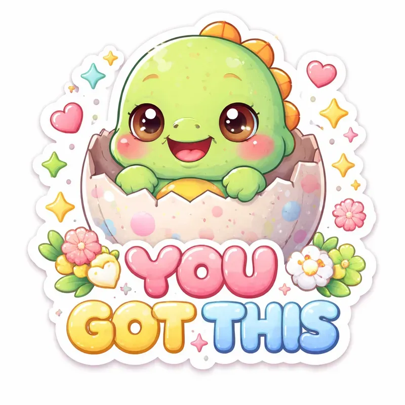 Cute Motivational Sticker Pack Generator