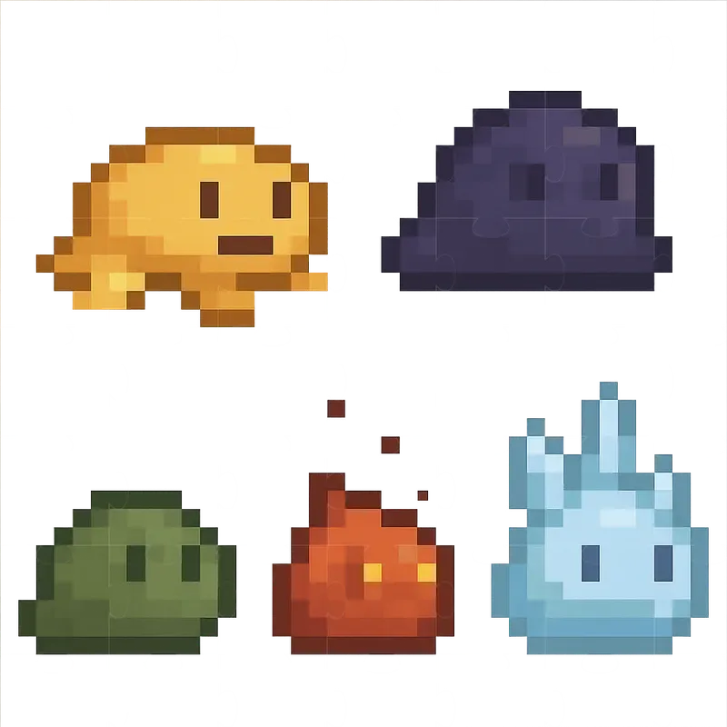 Terraria Style Pixel Art Creatures