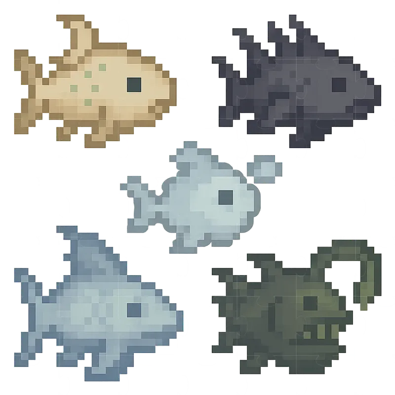 Terraria Style Pixel Art Creatures