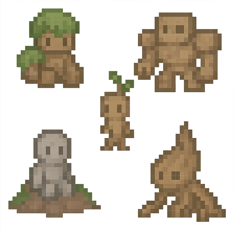 Terraria Style Pixel Art Creatures