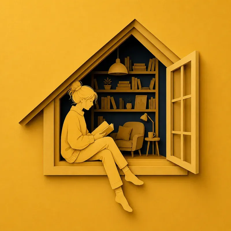 Layered Papercut Window Scenes