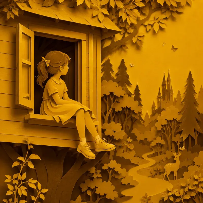 Layered Papercut Window Scenes