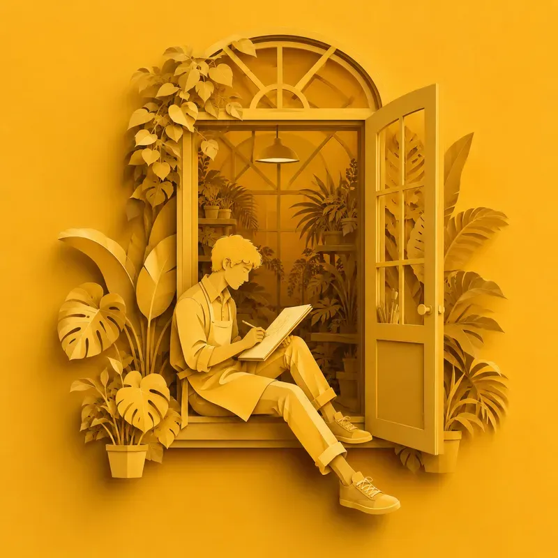 Layered Papercut Window Scenes