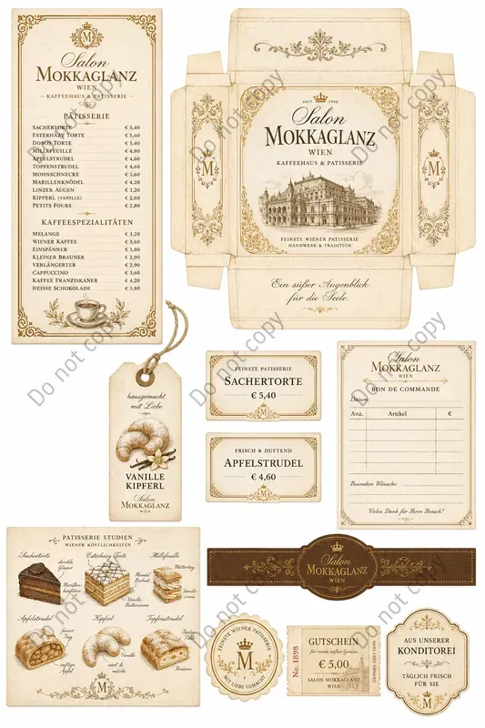 Patisserie Bakery Ephemera Sheets
