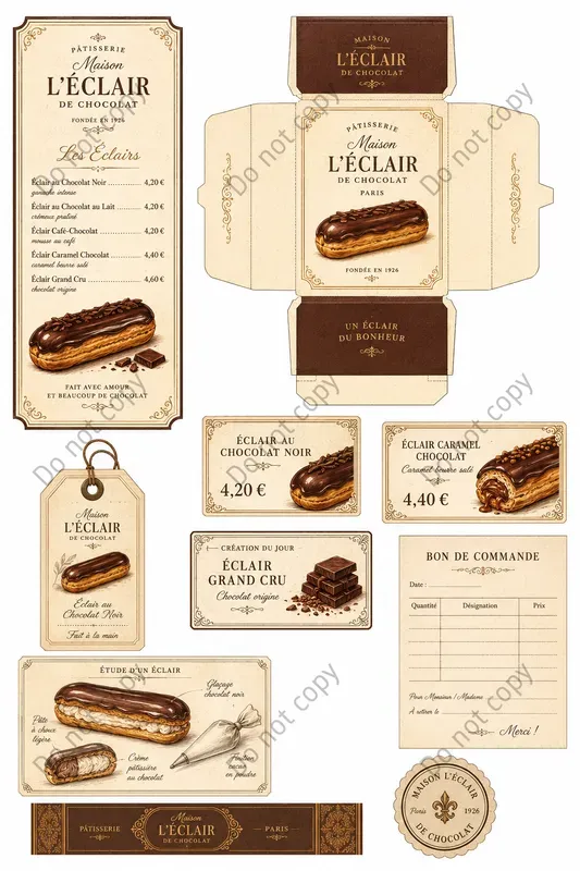 Patisserie Bakery Ephemera Sheets