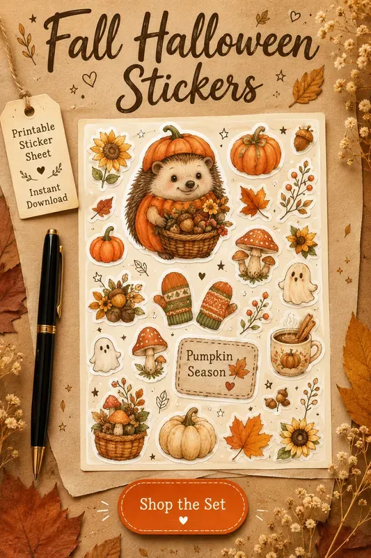 Fall Halloween Stickers