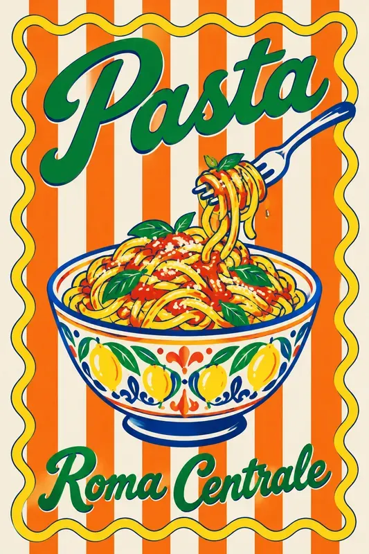 Retro Pop Art Summer Graphics