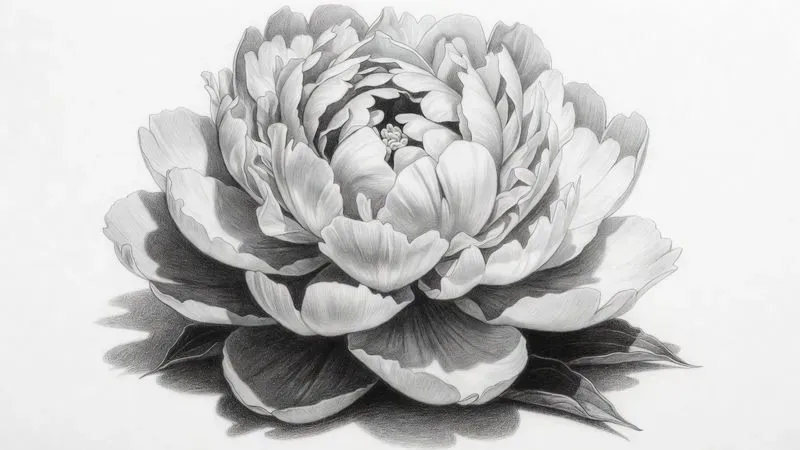 Realistic Monochrome Botanical Sketches
