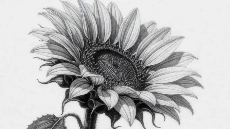 Realistic Monochrome Botanical Sketches