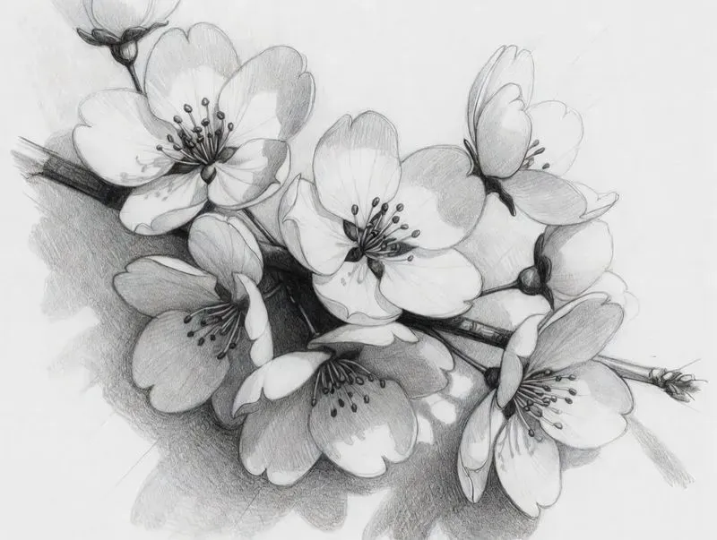 Realistic Monochrome Botanical Sketches