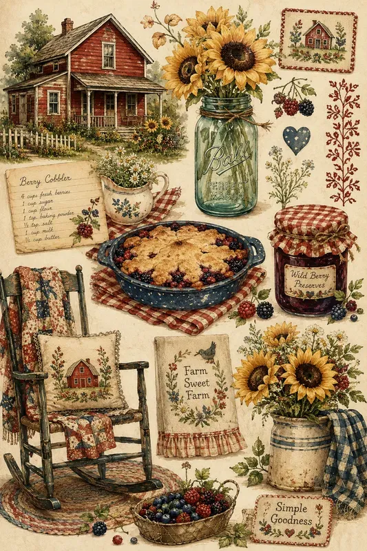 Vintage Country Collages