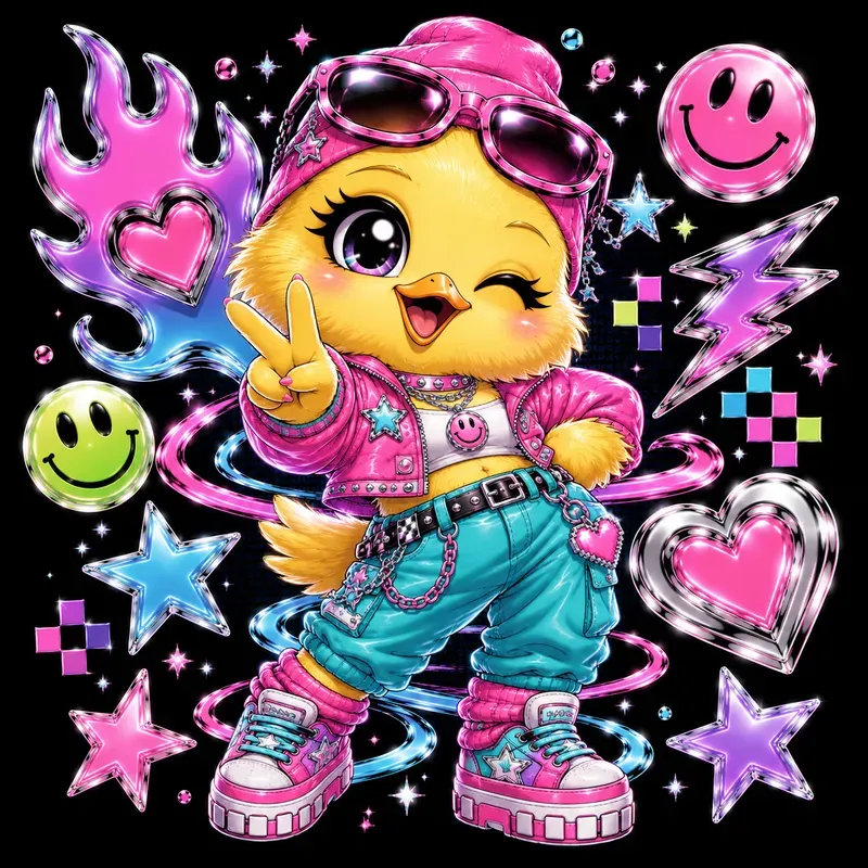Y2k Candy Chrome Tshirts
