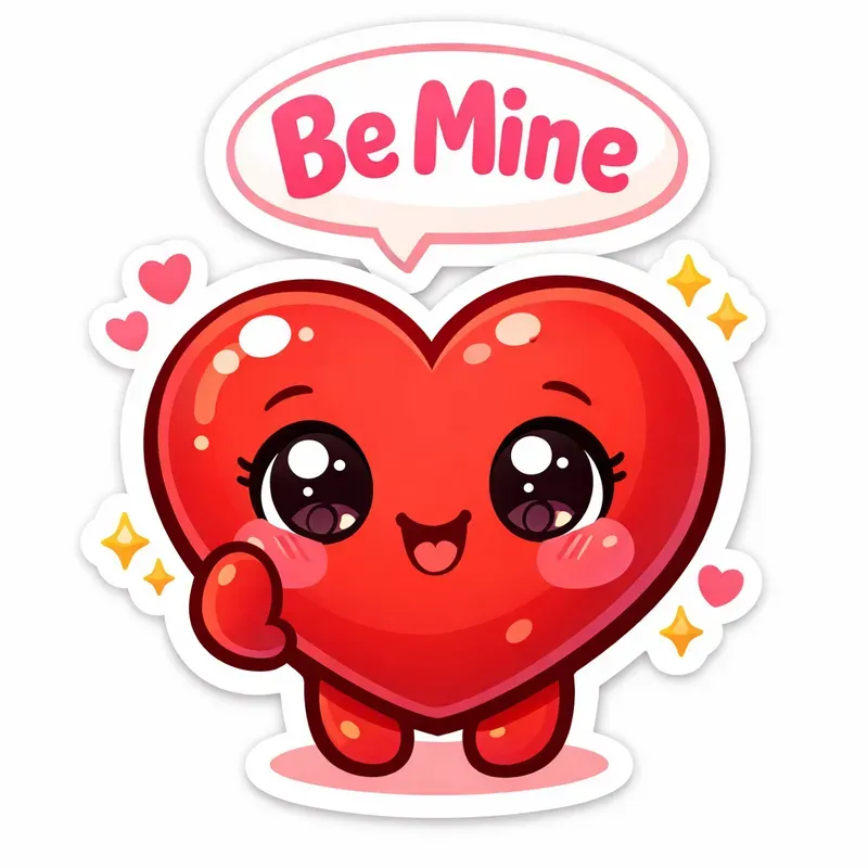 Valentine Love Stickers Anthropomorphic