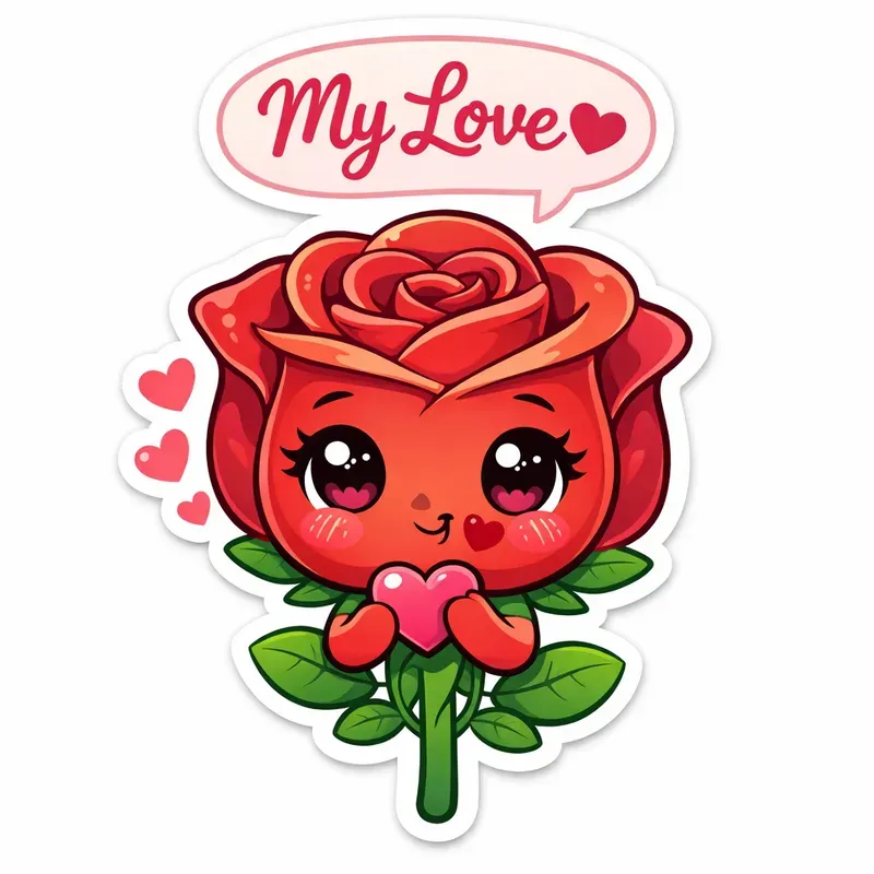 Valentine Love Stickers Anthropomorphic