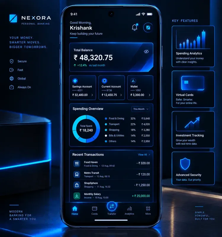 Neonbrutalist Finance App UIs