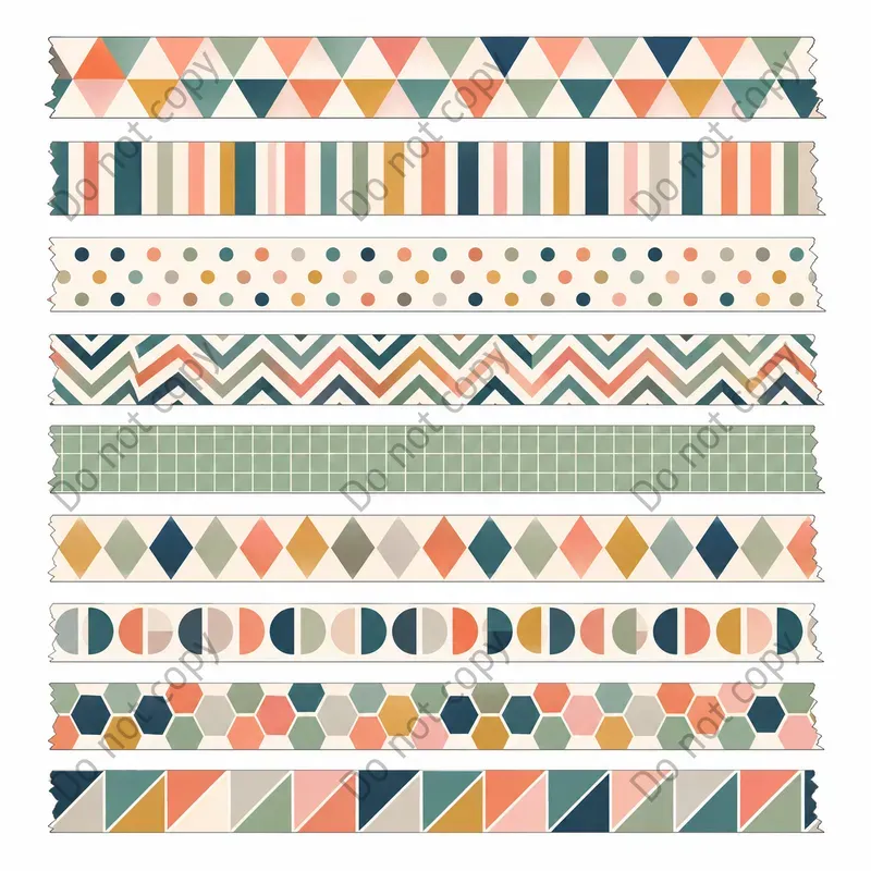 Washi Tape Strip Sheets Any Themes
