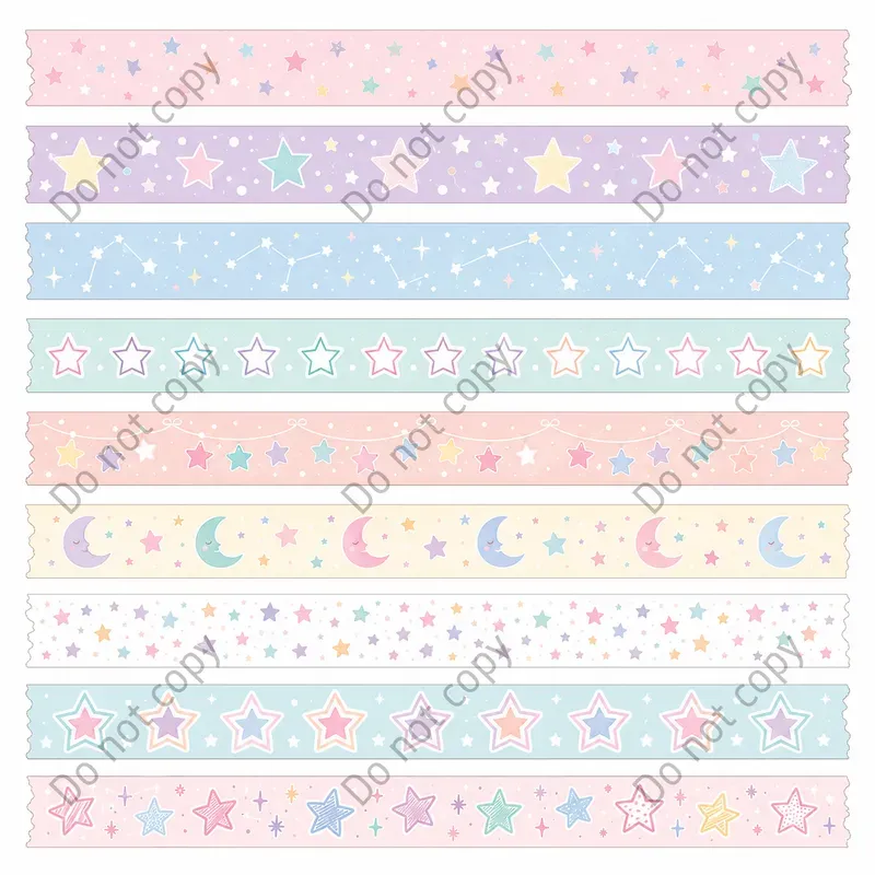 Washi Tape Strip Sheets Any Themes