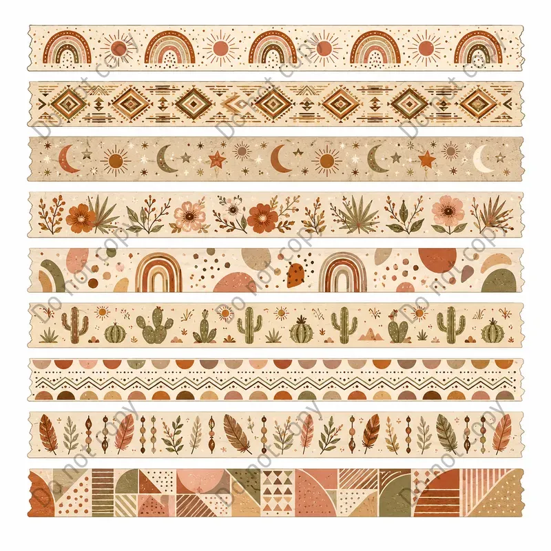 Washi Tape Strip Sheets Any Themes