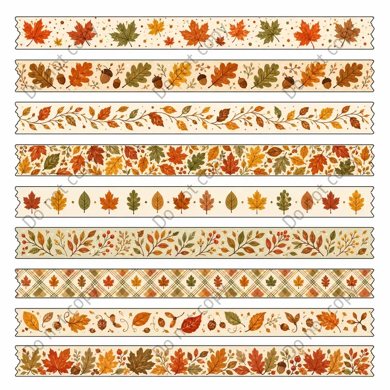 Washi Tape Strip Sheets Any Themes