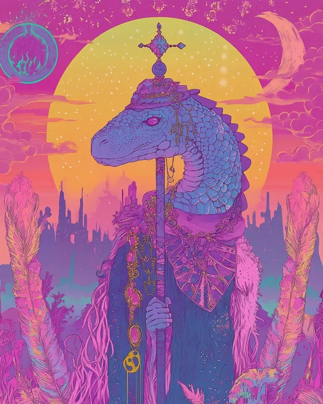 Mystical Tarot Psychedelic Art