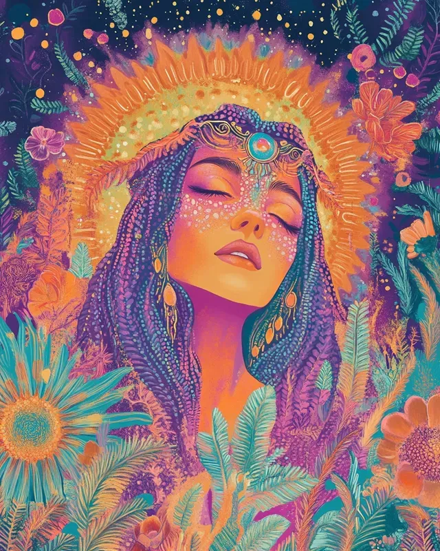 Mystical Tarot Psychedelic Art