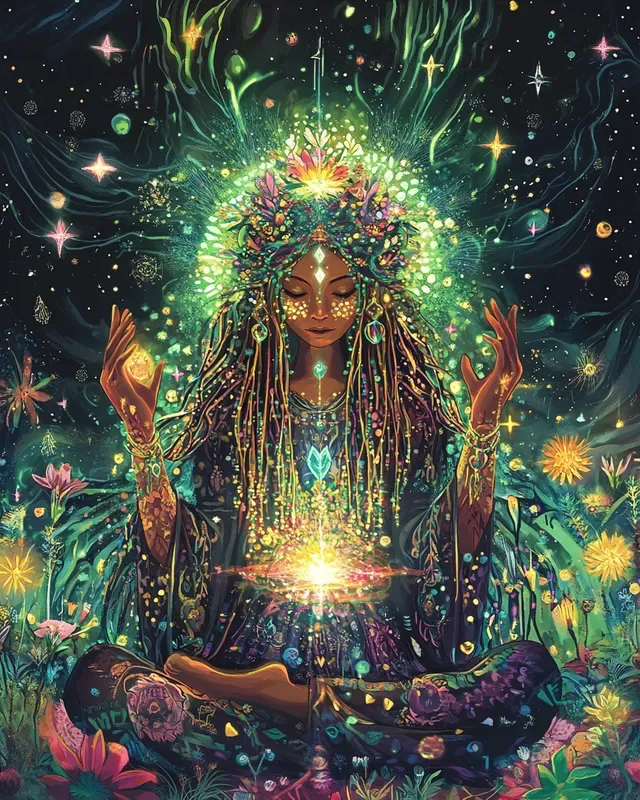 Mystical Tarot Psychedelic Art