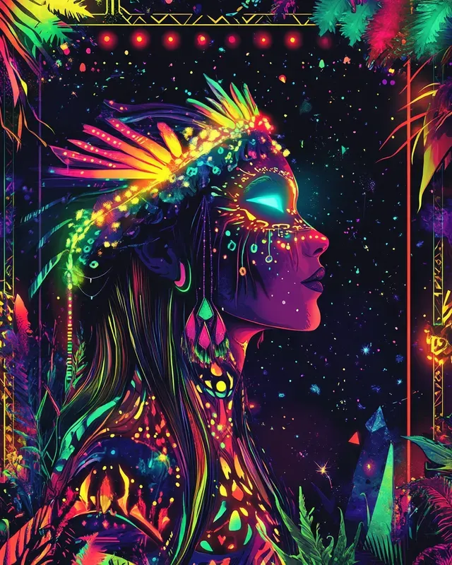 Mystical Tarot Psychedelic Art