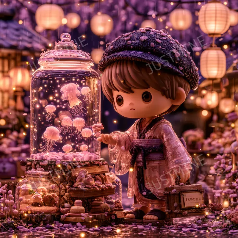 Kawaii Spring Rain Collectible Art