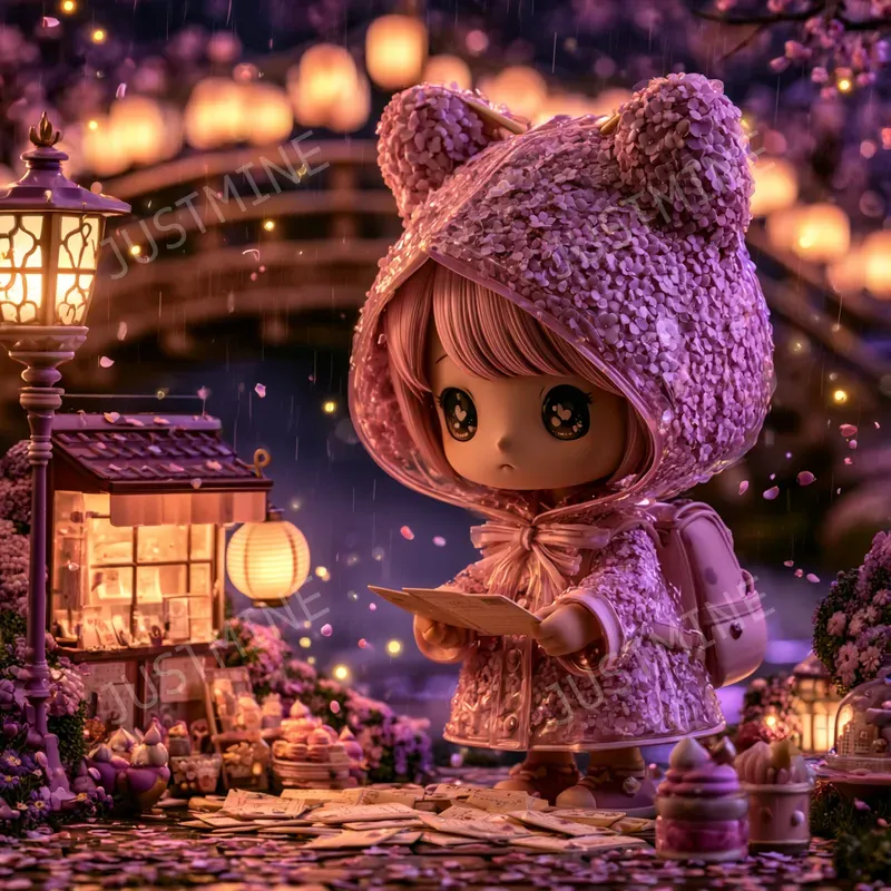 Kawaii Spring Rain Collectible Art