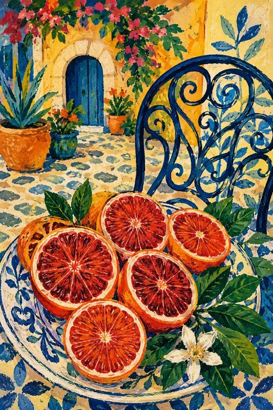 Amalfi Lemon Folk Art Gouache Wall Prints