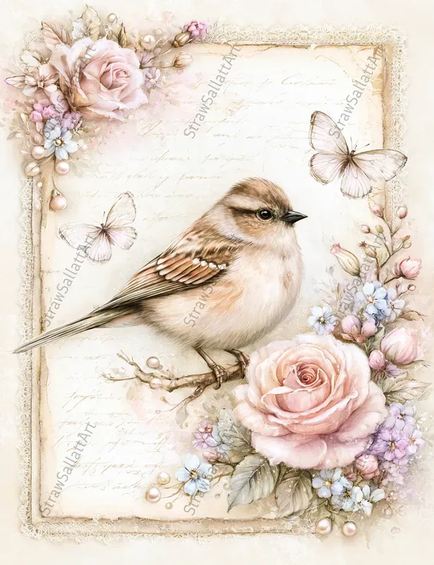 Vintage Romantic Junk Journal Ephemera