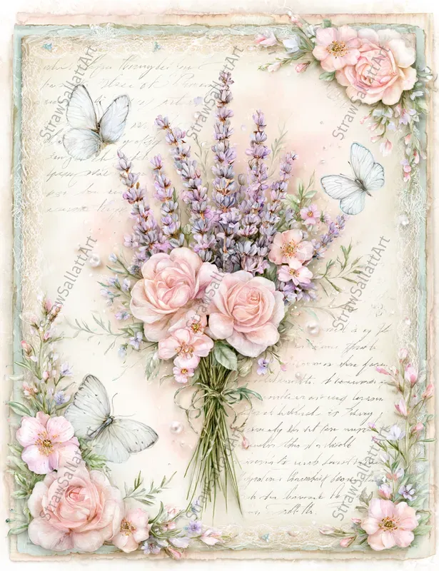 Vintage Romantic Junk Journal Ephemera