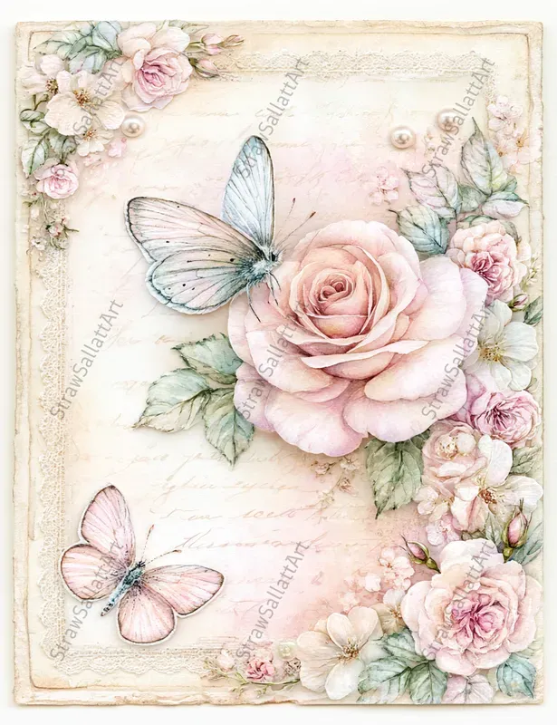 Vintage Romantic Junk Journal Ephemera