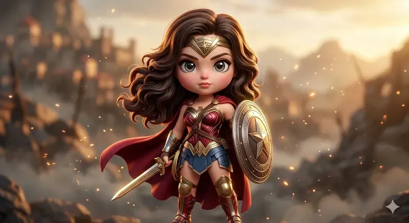 3D Chibi Superhero Characters
