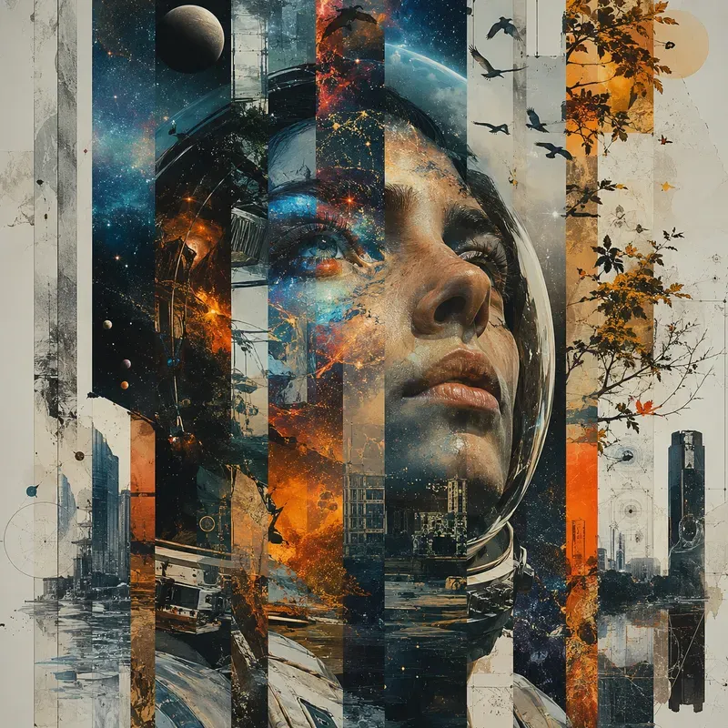 Fragmented Identity Collage Art Packs