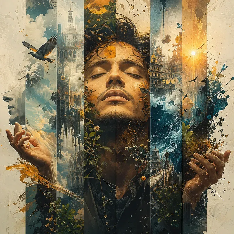 Fragmented Identity Collage Art Packs
