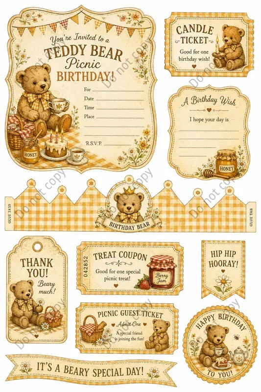 Vintage Birthday Party Ephemera