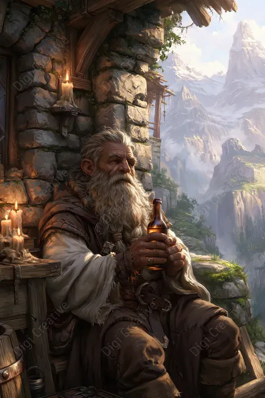 Medieval Dwarves Fantasy Oil Paintings